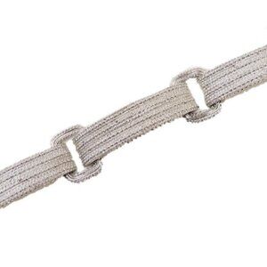 Vintage 1970s Signed Monet Rhodium Plated Runway Statement Buckle Bracelet